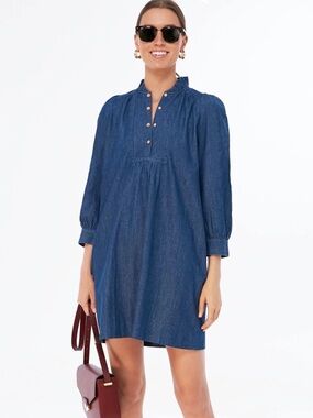 Pomander Place 100% cotton Chambray Claiborne Dress size small